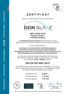 Zertifikat Reinigungsfirma München